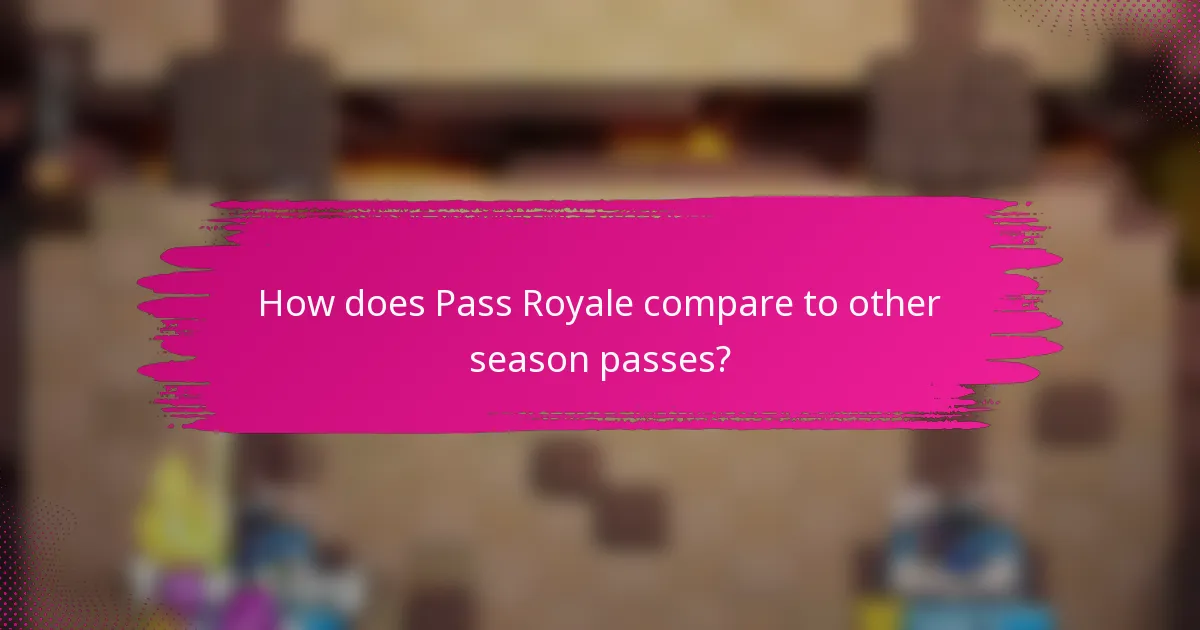 How does Pass Royale compare to other season passes?