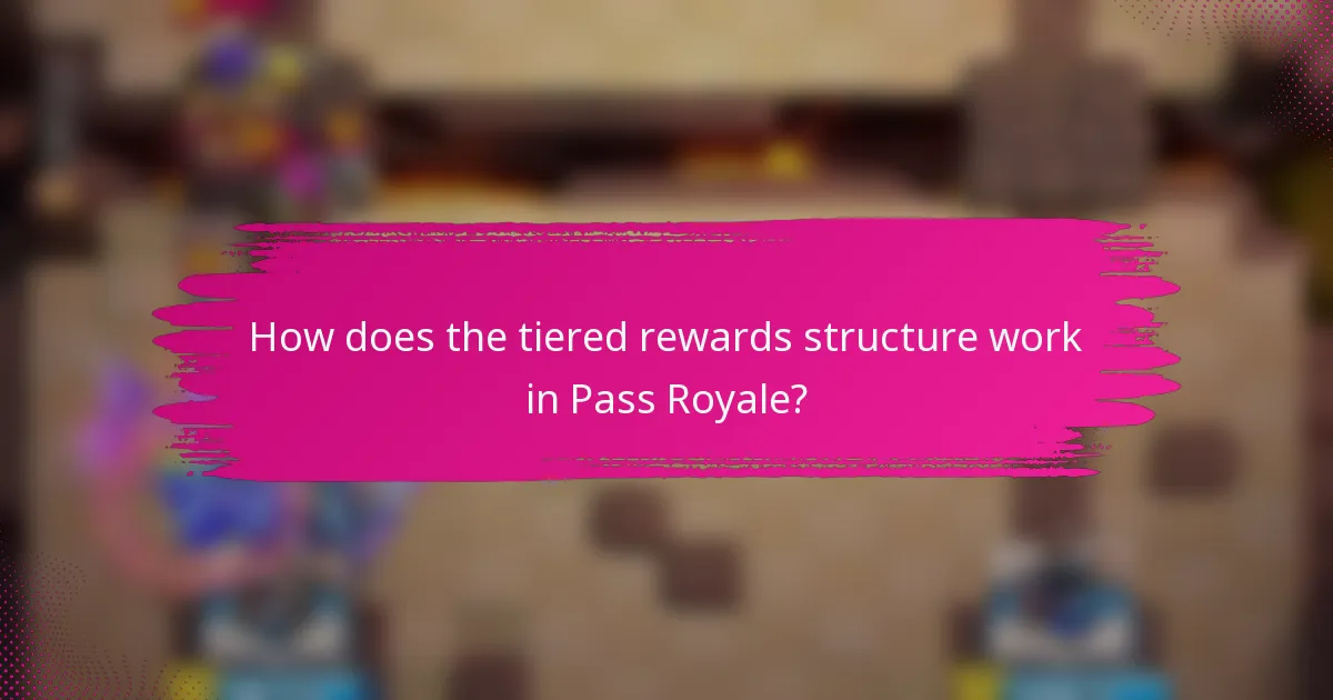 How does the tiered rewards structure work in Pass Royale?